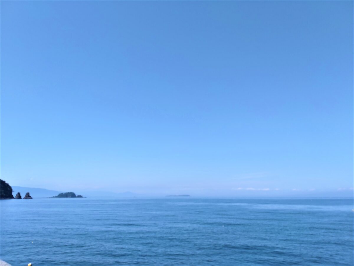 川奈海水浴場からの景色